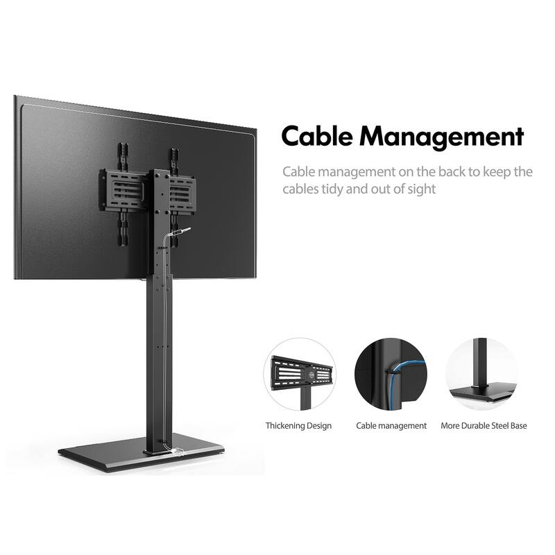 FITUEYES Iron Base Swivel Floor TV Stand Mount for TVs Up to 55 - 26 -55 INCHES