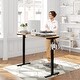 preview thumbnail 43 of 46, Futzca Height Adjustable Electric Standing Desk Sit Stand Computer Stand up Desk with Splice Board(White)