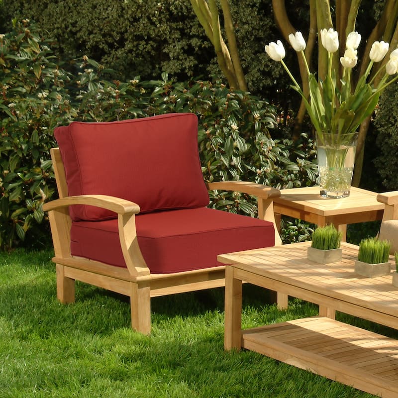 Aoodor 24x24x6 Inch Outdoor Patio Chair Cushions Set, Weather-Resistant Sunbrella Fabric Outdoor Cushion - 24"x24"