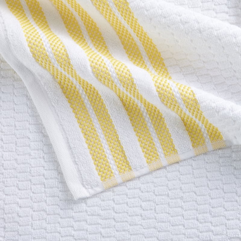 Luxurious Cotton Textured & Detailed Stripes Towel Set