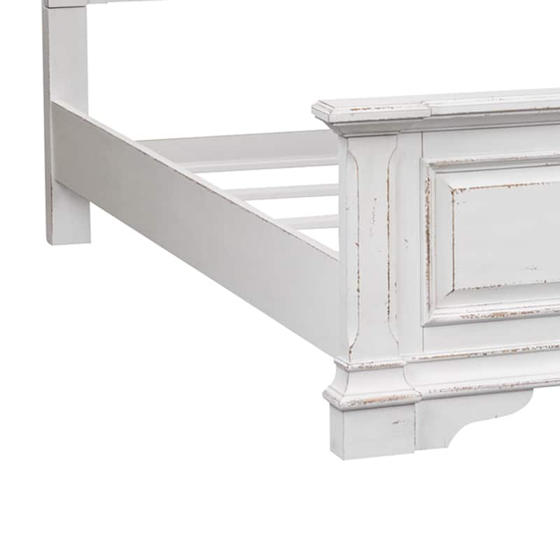 The Gray Barn Abbey Park Weathered Brown & Antique White Queen Panel Bed