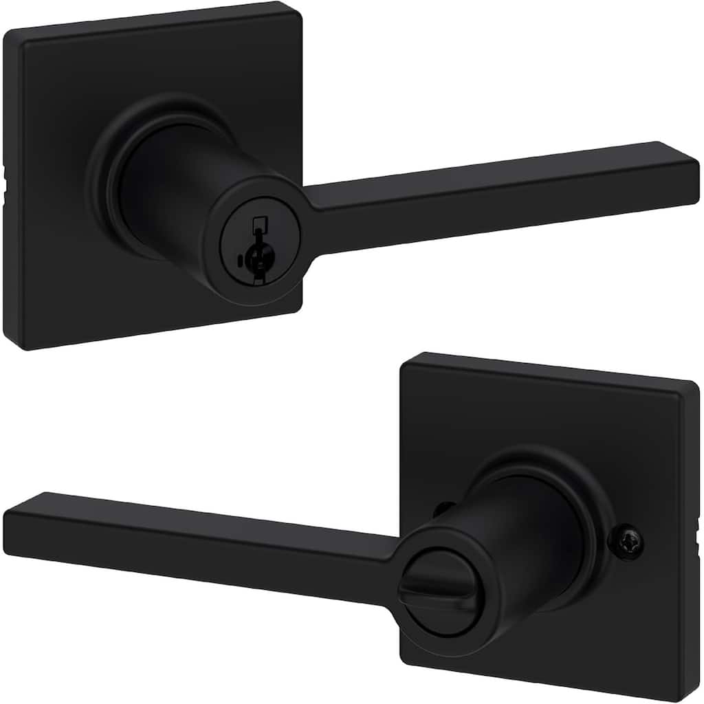 Kwikset Casey Entry Door Handle with Lock and Key