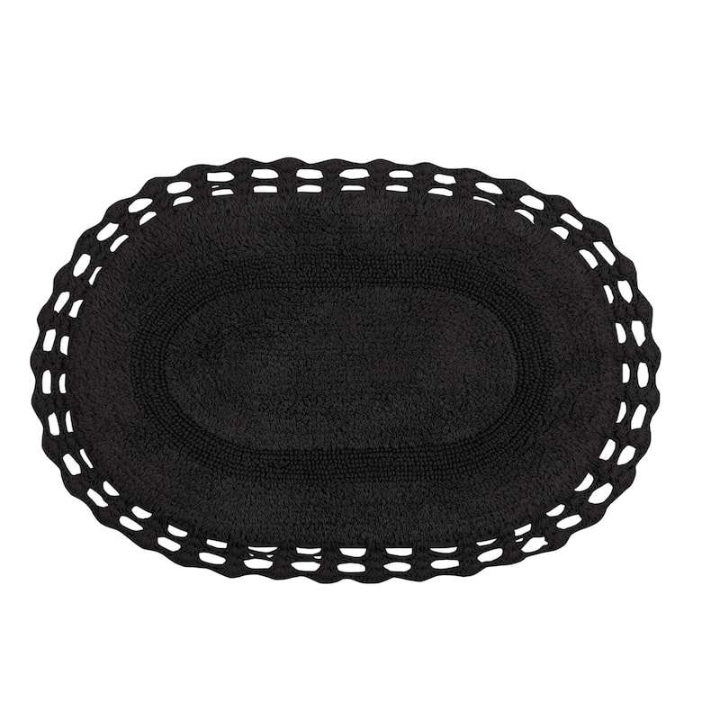 Hampton Contour Rug, Cotton Soft, Water Absorbent, Non Slip U Shape Contour Rug Machine Washable 20"x20" Contour
