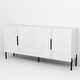 preview thumbnail 6 of 7, Chic Elegance 63" White European-Style Accent Buffet Sideboard Cabinet - 63" in Width