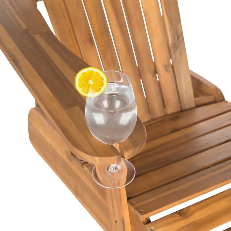 SAFAVIEH Outdoor Living Vista Brown Acacia Wood Adirondack Chair