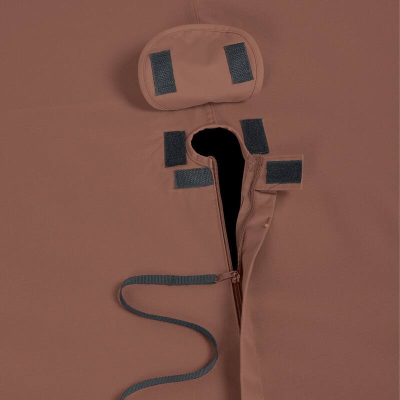 Duck Covers Ultimate Waterproof 88 Inch Rectangular/Oval Patio Table & Chair Set Cover with Umbrella Hole