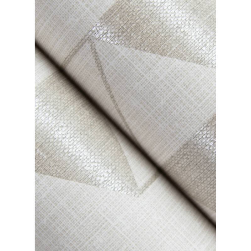 Scott Living Fairbank Champagne Linen Geometric Wallpaper