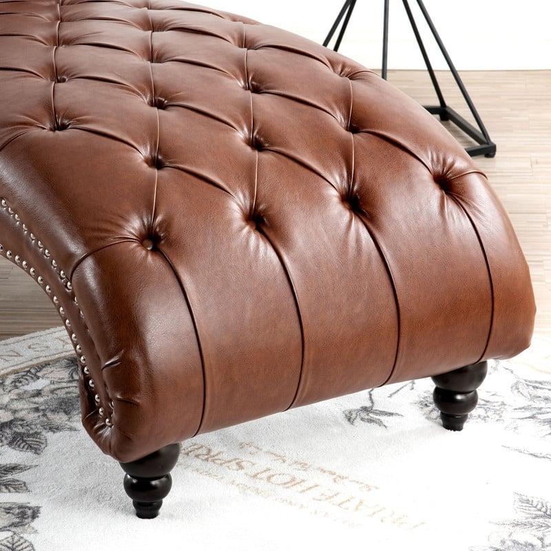 Tufted Or PU Armless Chaise Lounge