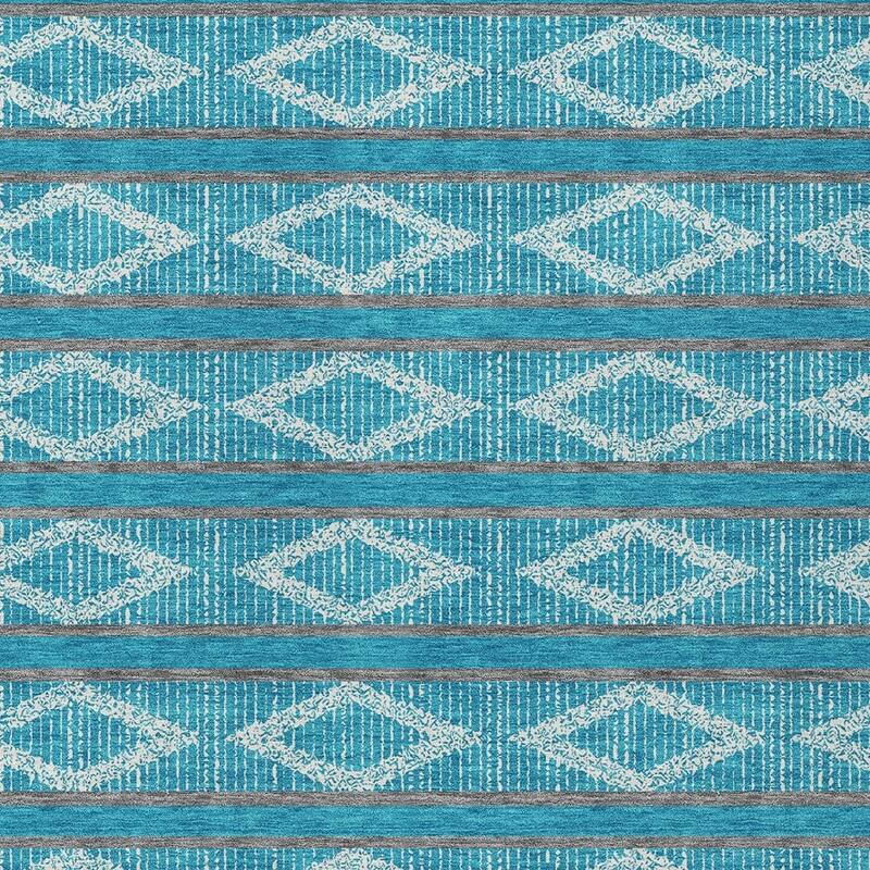 HomeRoots Geometric Transitional Rectangle Outdoor Rug