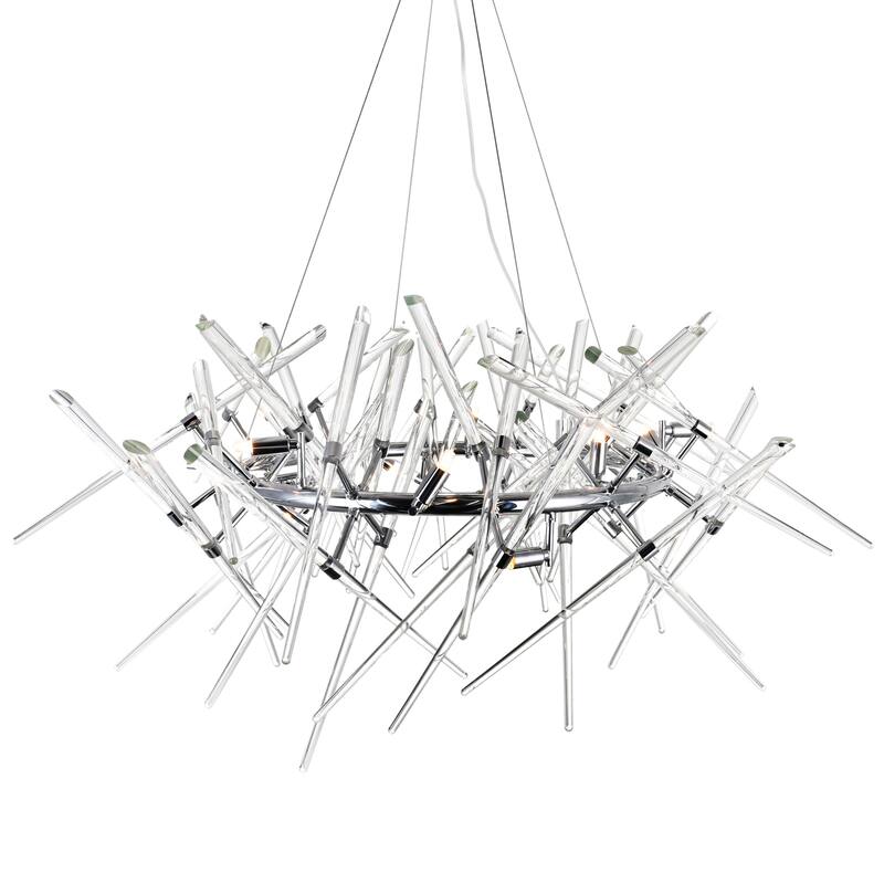 Icicle 12 Light Chandelier With Chrome Finish