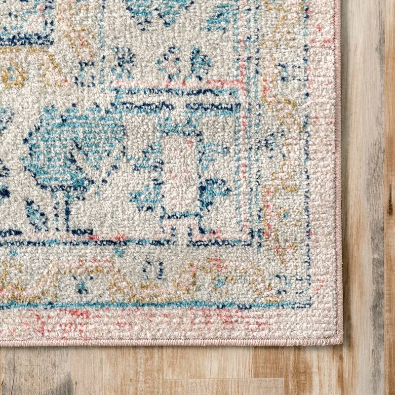 Brooklyn Rug Co Chase Faded Vintage Medallion Area Rug Bed Bath