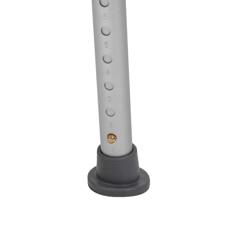 Tool-Free 300 Lb. Capacity, Adjustable White Bath & Shower Stool - 14.25"D x 14.25"W x 14" - 20.75"H