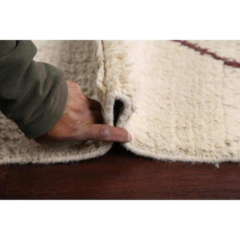 Vegetable Dye Oriental Moroccan Berber Area Rug Wool Hand-knotted - 5'9" x 9'5"