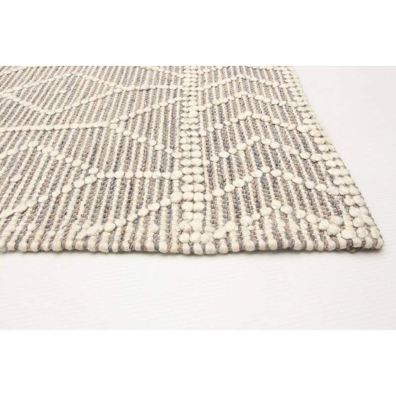 ECARPETGALLERY Braid weave Sienna Taupe Wool Rug - 6'0 x 9'3