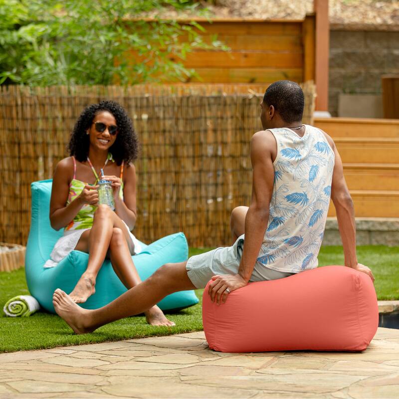 Leon Outdoor Patio Bean Bag Ottoman
