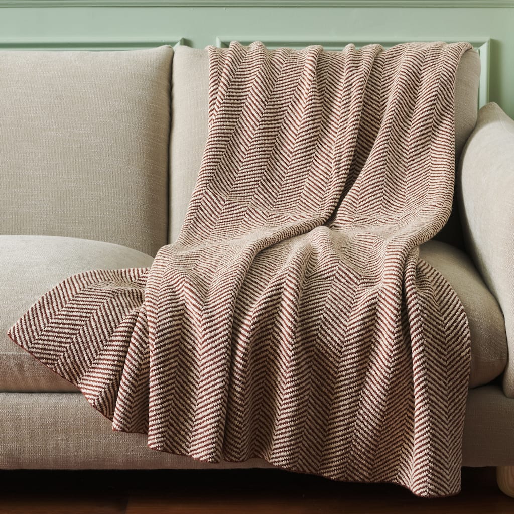 SAFAVIEH Home Remea 50W x 60L-inch Beige/Natural Cotton Throw Blanket