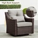preview thumbnail 68 of 105, Murphy Outdoor Wicker Patio Outdoor Sofa Swivel Chair Coffee Table