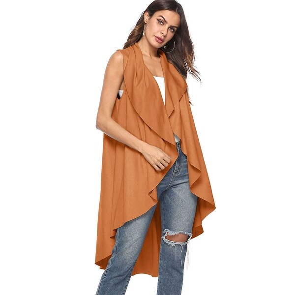 open front cardigan vest