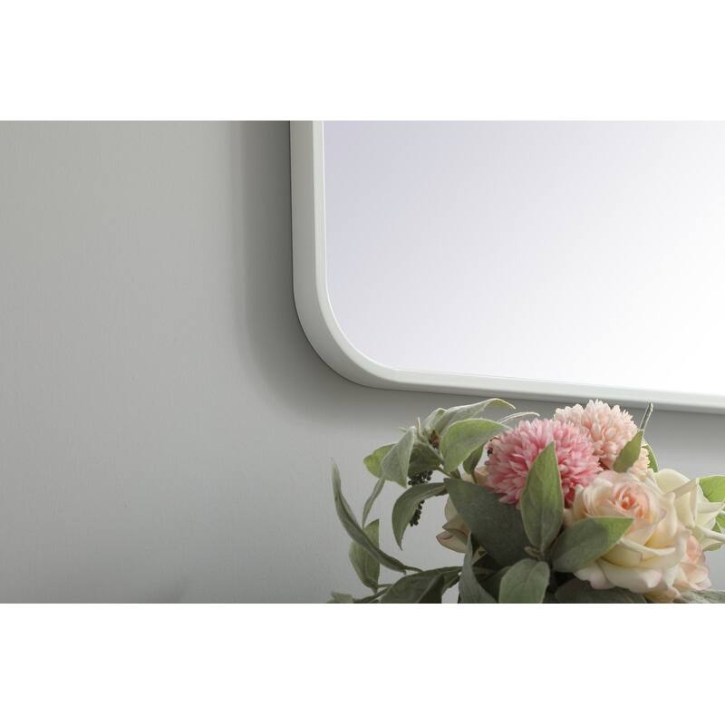 Ezra Soft Corner Metal Rectangular Mirror