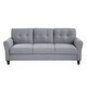preview thumbnail 11 of 16, Modern Design Loveseat and 3-Seat Sofa, Living Room Sofa Set Linen Upholstered Couch Furniture for Home, Easy Assembly