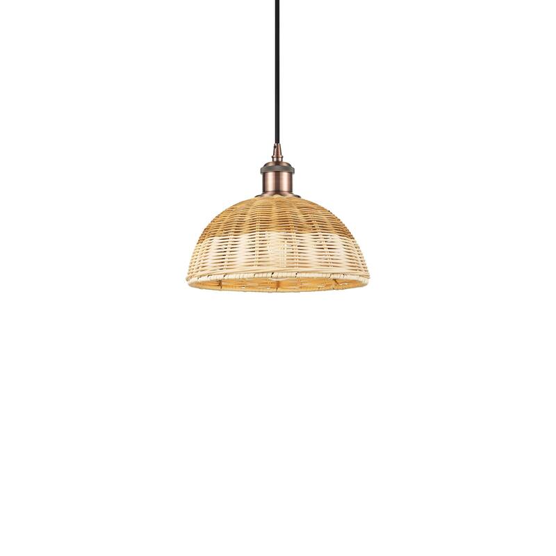 Innovations Lighting 516-1P-8-9 Bristol Natural II Pendant Bristol - Antique Copper / Natural