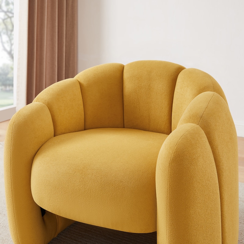 Art Leon Petal Accent Barrel Chair with Pillows