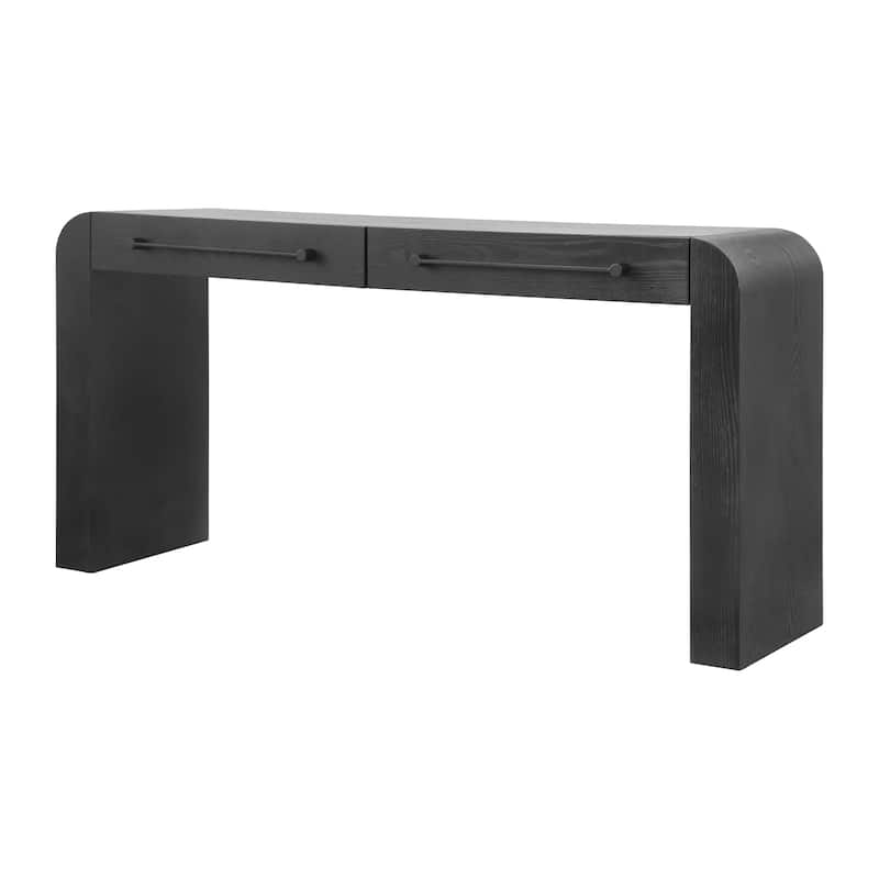Christopher Knight Home - Astra Modern Ash Veneer Console Table with 2 Drawers and Metal Handles