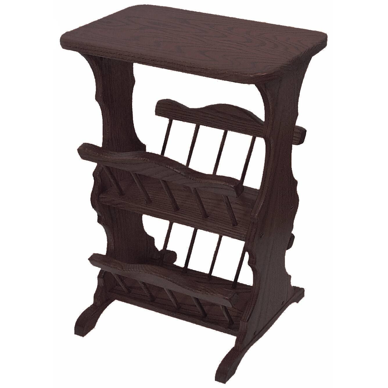 Oak Double Magazine Rack End Table Bed Bath & Beyond 34420733