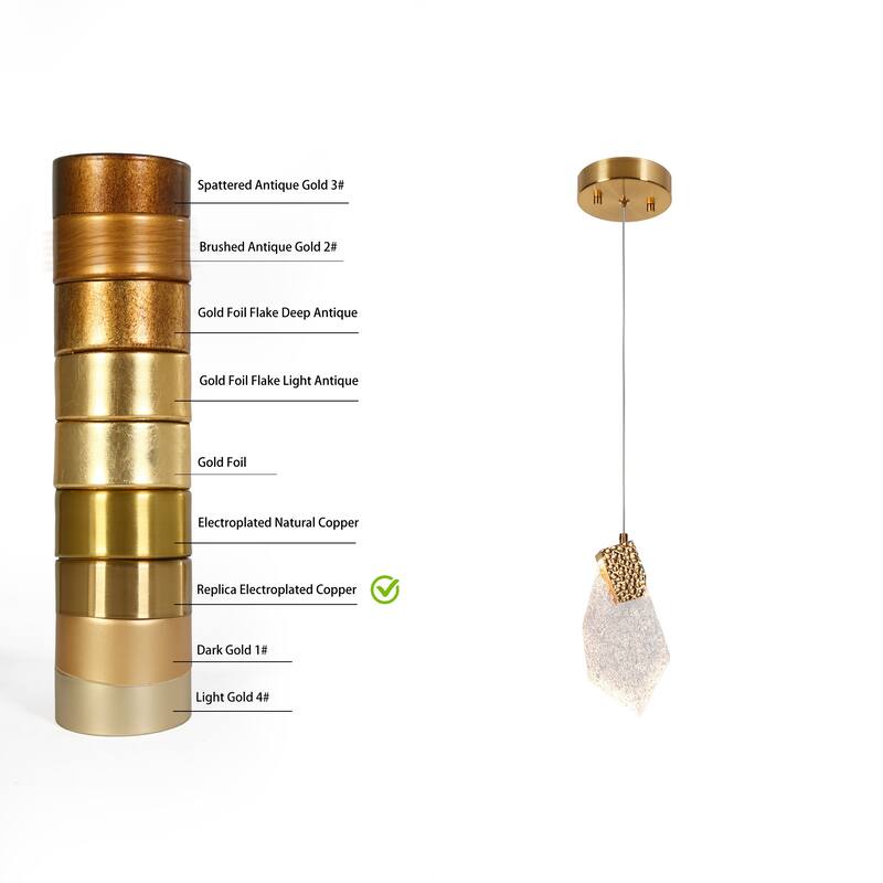 Modern LED 1-Light Gold Pendant Light for Kitchen Island