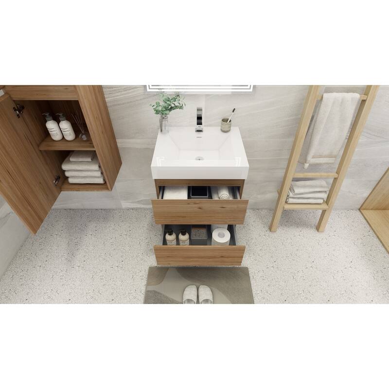 Baillie 24'' Wall-Mounted Vanity with Reinforced Acrylic Sink