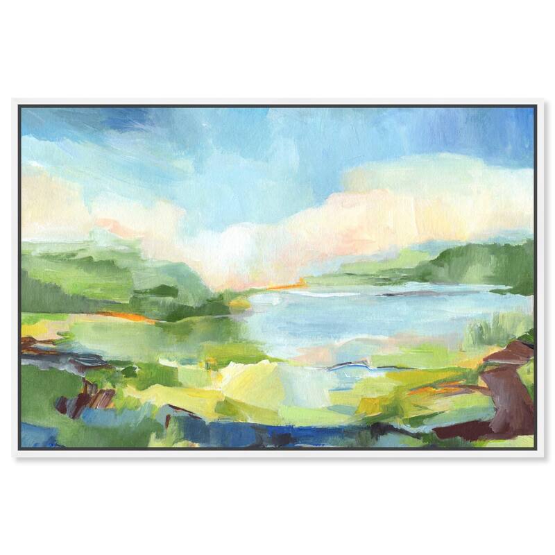 Walk on a Sunny Day Canvas by Art Remedy - White - 30" x 20"
