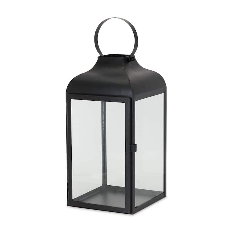 Iron Lantern (Set of 2) - 6.5 x 6.5 x 16; 5.25 x 5.25 x 12.75; 4 x 4 x 10
