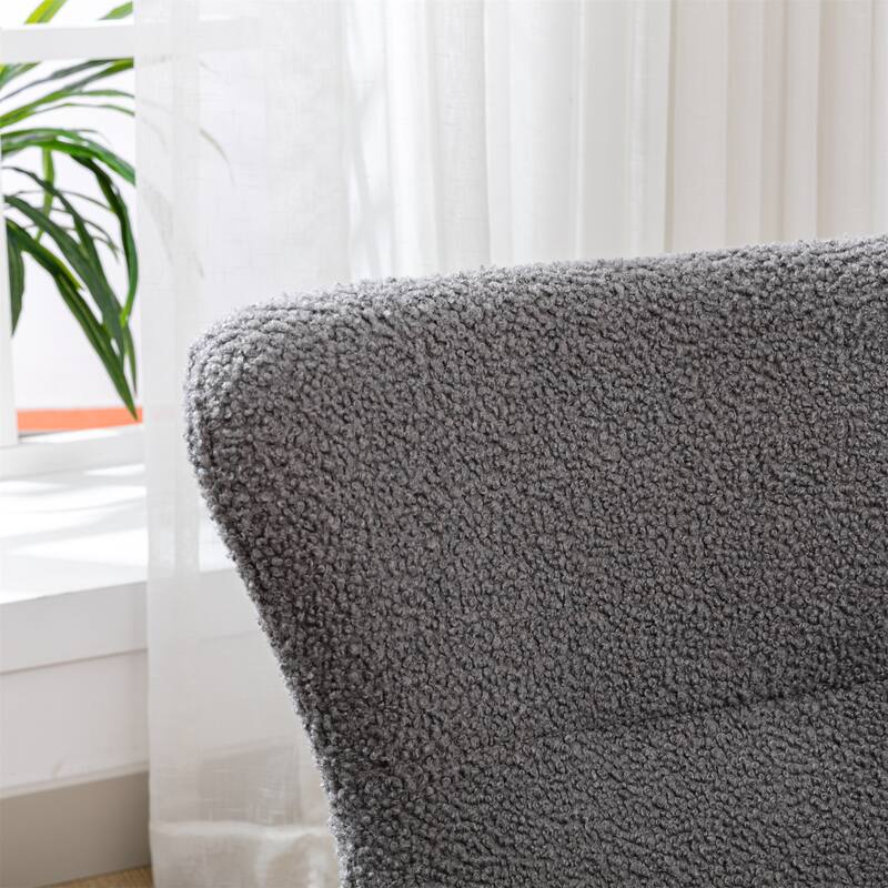 Rocking Chair With High Backrest And Armrests