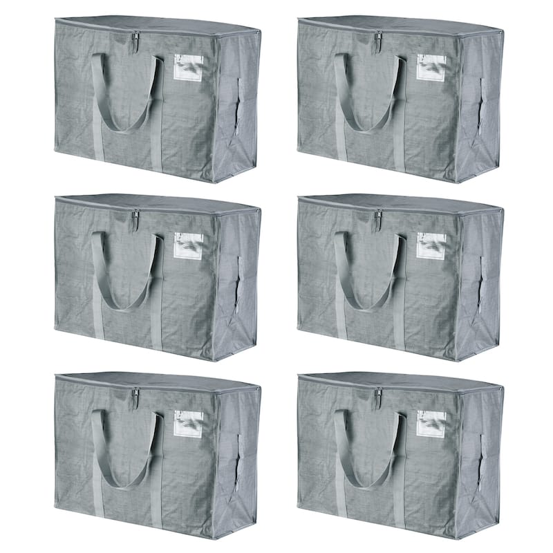 6 Pcs Extra Large Moving Bags Large Bag with Handles and Zipper