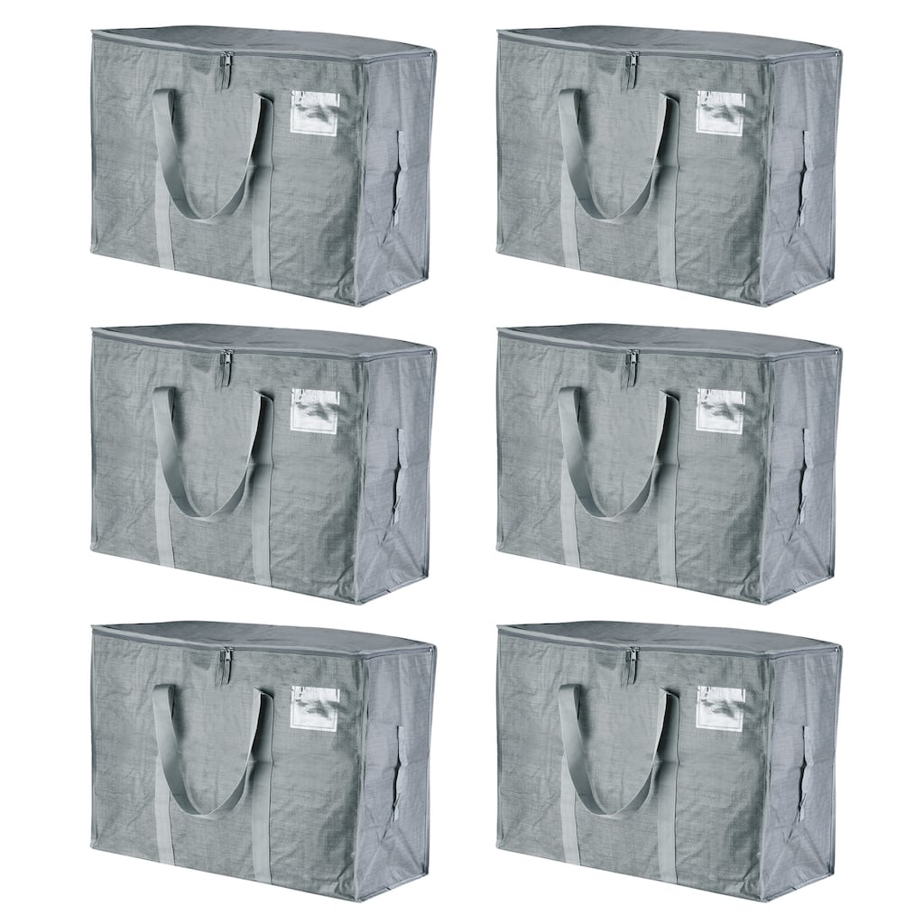 6 Pcs Extra Large Moving Bags Large Bag with Handles and Zipper