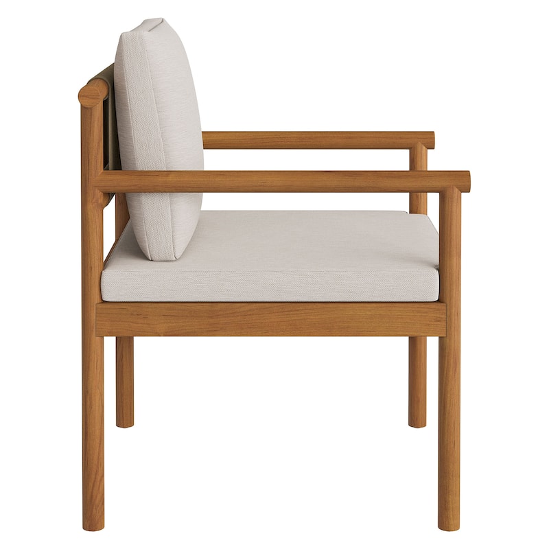 Eleni Outdoor Patio Teak Wood Rope Dining Chair