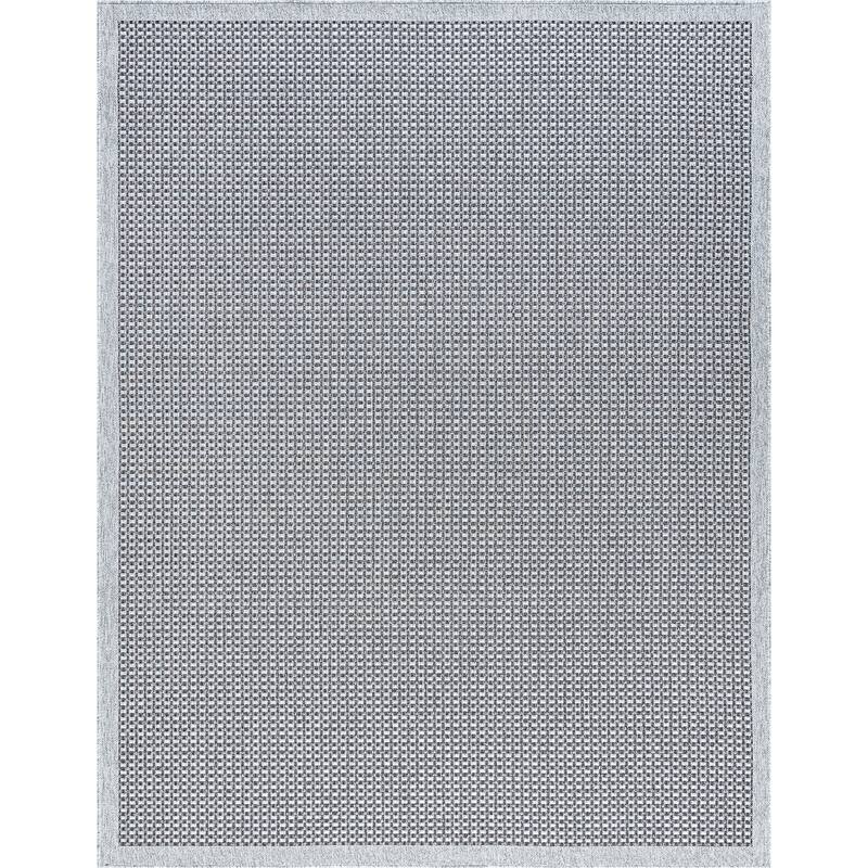 Dennis Coastal Windowpane Indoor/Outdoor Area Rug