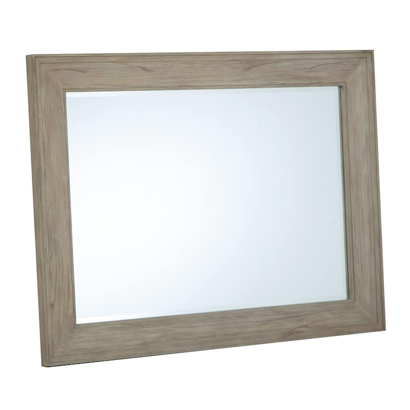 Tan Grey Driftwood Finish Natural Wood Mirror by Hekman - Driftwood