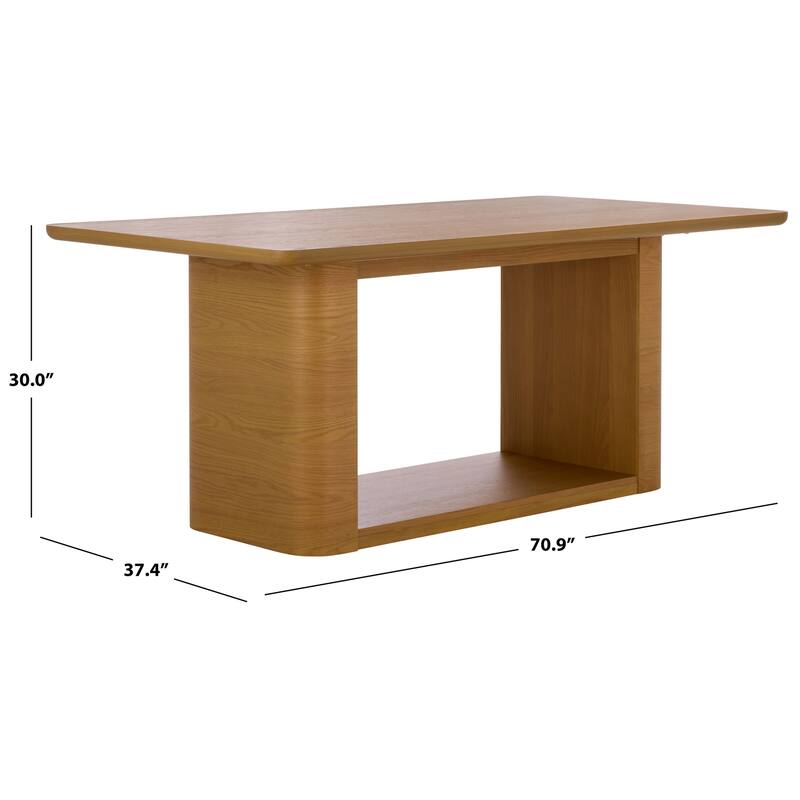 SAFAVIEH Couture Howard Oak Wood Dining Table - 71"W x 37"D x 30"H