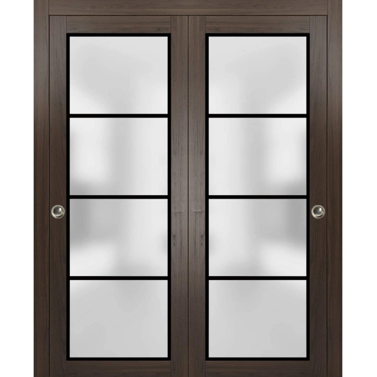 SartoDoors Planum 2132 | Bedroom Door Interior Door | Solid Wood | Hardware Set | 36x80, Chocolate Ash Bathroom Door Pantry Door