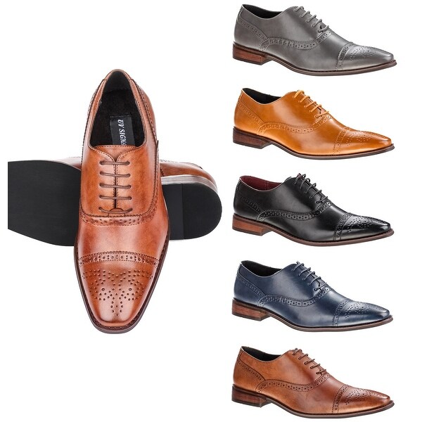UV Signature Men's Brogue Cap Toe Dress Shoes. Opens flyout.
