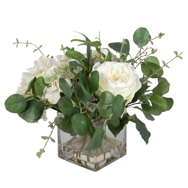 slide 2 of 4, Uttermost Rosewood Garden Bouquet - 16"W x 13"H x 14"D