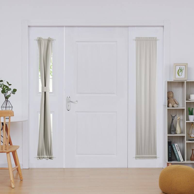 Deconovo French Door Curtain with Rod Pocket and Tieback 1 Panel