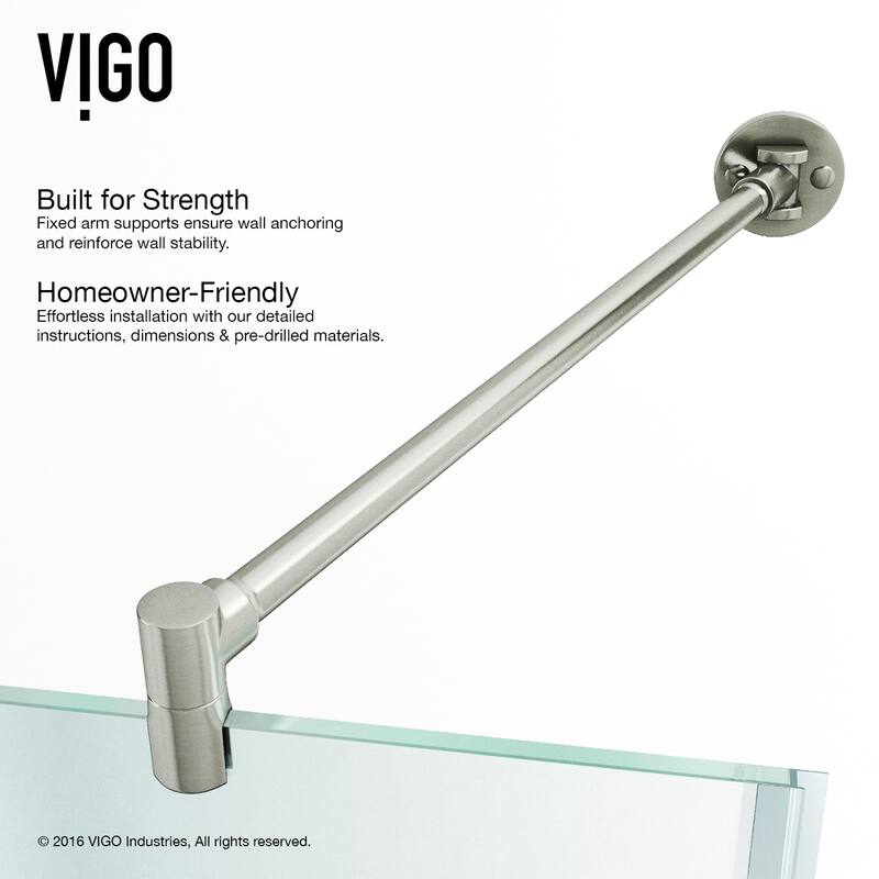 VIGO Gemini Frameless Hinged Neo-Angle Shower Enclosure and Base