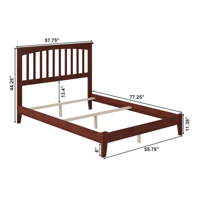 Mission Full Foundation Bed Frame in Walnut