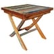preview thumbnail 2 of 6, Marina Del Rey Recycled Teak Wood Boat Folding Side Table