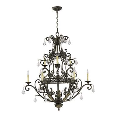 Quorum International 6307-9 Rutherford 9 Light 29" Wide Taper Candle