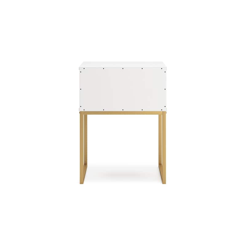 Signature Design by Ashley Socalle White/Gold Nightstand