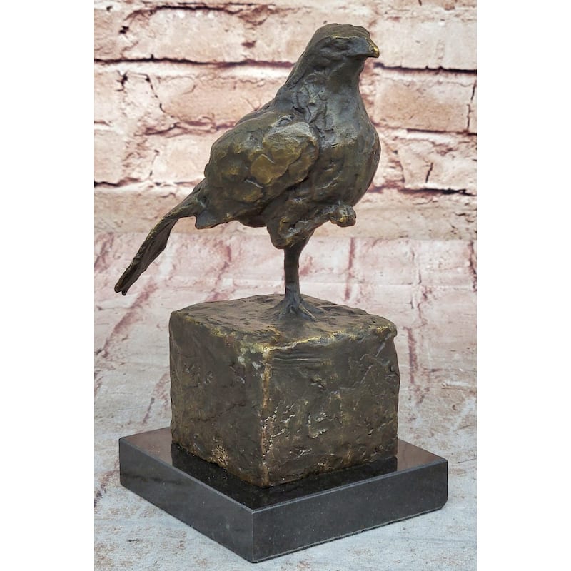 Bronze Metal Bird Sculpture Statue Figure Crude Style Original Art
