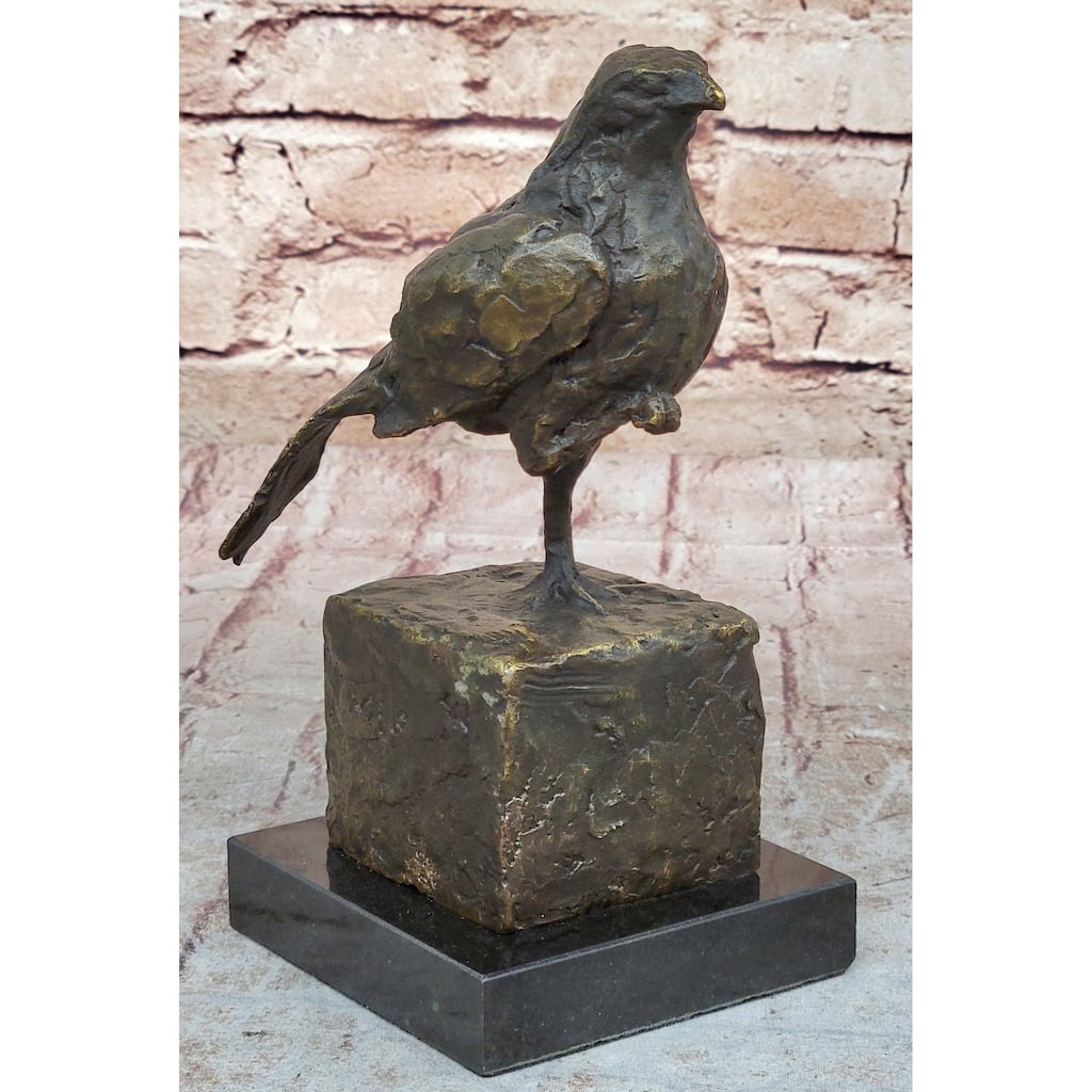 Bronze Metal Bird Sculpture Statue Figure Crude Style Original Art